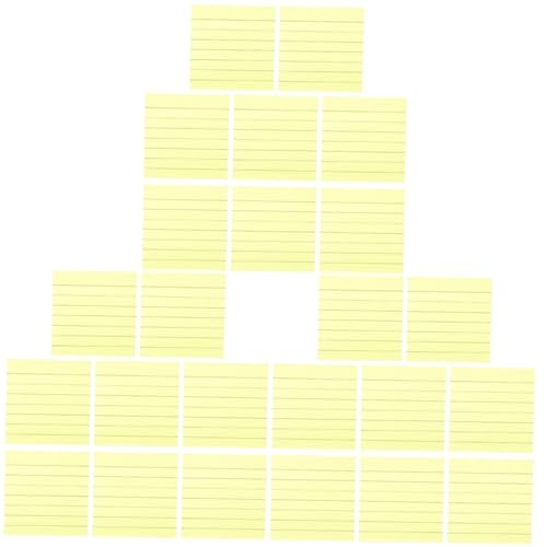 2400 Blatt Haftnotizen Selbstklebende Notizen Seitenmarkierungen Pads Haftnotizblöcke Linierte Selbstklebende Notizzettel Klebenotizblöcke Etikett Fluoreszierendes Papier Yellow Lurrose von Lurrose