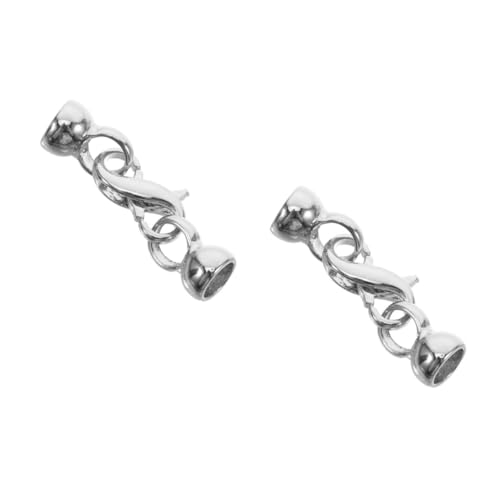 2St Hummerschere Schmuckverschluss für Perlenketten DIY Schmuckzubehör Schmuckanhänger DIY Schmuckverbindung Karabinerverschlüsse aus Metall Anhängerverschlüsse Kupfer Silver Lurrose von Lurrose