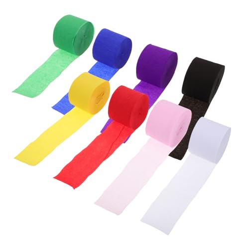 3 Sätze Bunte Krepppapierrollen Italienisches Krepppapier Blaue Partystreamer Regenbogen-geburtstagsfeierdekorationen Partydekorationen Von Innen Nach Außen Glühpapier 8 Rollen * 3 Lurrose von Lurrose