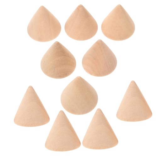 30 Stk DIY Bastelkegel Ringkegel kleiner Ring-Organizer-Turm Ringanzeigen Tischaufsatz Kegelhalter holzdeko schmuckregal bastelset holz DIY Holz bin Ornament Bambus Lurrose von Lurrose