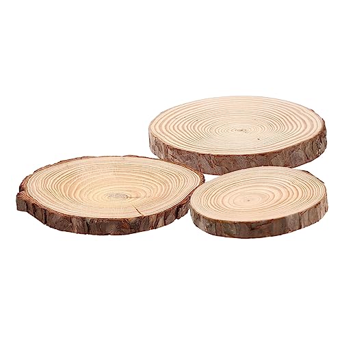 3St Holzspäne verbrühsichere Tassenuntersetzer Untersetzer für Tisch naturholz home decor holzscheiben verdickte Untersetzer Cup Pads Tassenunterlage Chinesische Tanne Brown Lurrose von Lurrose