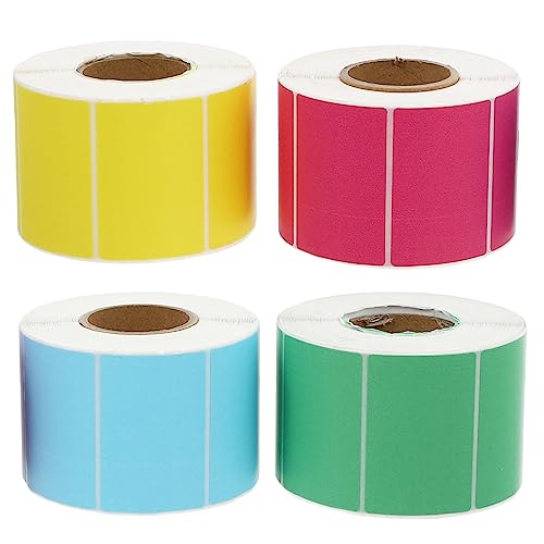 4 Rollen Thermopapier Etiketten Thermal- Punkt Wasserdicht Aufkleber für Thermodrucker preisschild namenschild farblaserdrucker mini drucker selbstklebendes Etikett Preisaufkleber Lurrose von Lurrose