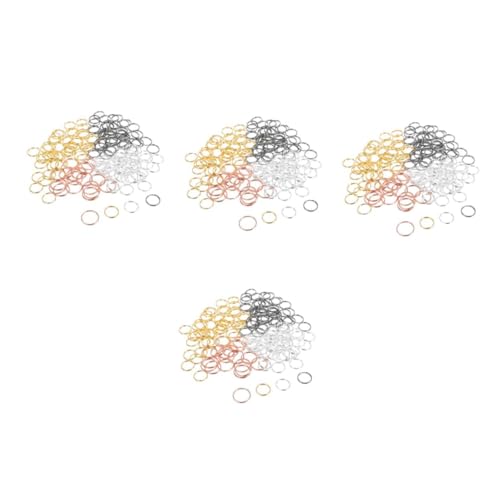 4 Sätze Schlüsselanhänger Zubehör Der Ring Schlüsselanhänger Schlüsselhaken Kleine Doppelte Offene Biegeringe Mini Split Ring Geteilter Schlüsselanhänger 170 Stück * 4 Lurrose von Lurrose