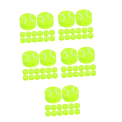 5 Sätze Weiche Keramikperlen Sports Spacer Perlen Abstandsperlen Perlen-anhänger Lose Tennisperle Bausatz Für Armbänder Aus Tonperlen Schmuckperlen Polymer-ton Green 100 Stück * 5 Lurrose von Lurrose