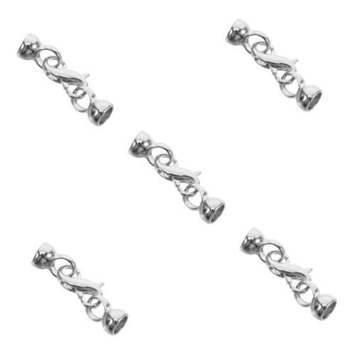 5 Stück Karabinerverschluss Karabiner Halsketten Halsband Perlenkette Metallarmbänder Verlängerungsverschlüsse Halskettenverschluss Layering Verschlüsse Lurrose von Lurrose