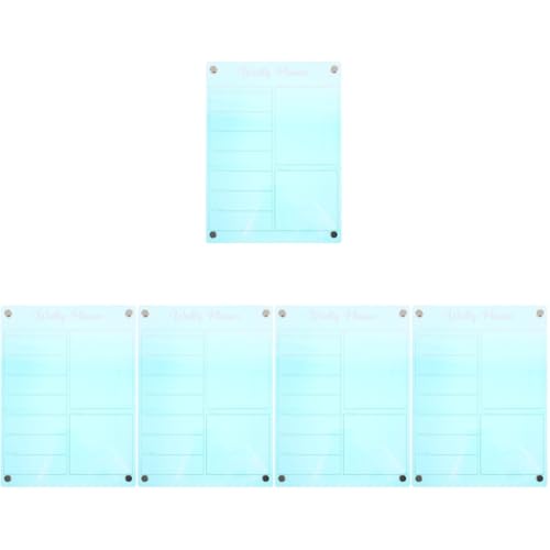 5 Stück Löschbare Schreibtafeln Whiteboards Listen Schreibblock Staffelei Tischplatte Magnetischer Kühlschrankkalender Magnetischer Zeitplan Plantafel Magnetische Lurrose von Lurrose