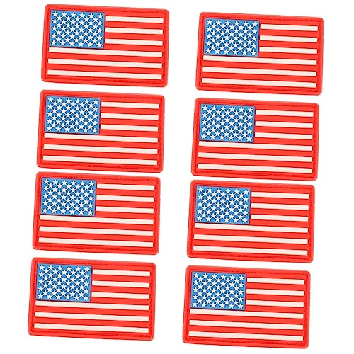 8 Stk Sternenbanner Amerikanische Flagge Zum Aufbügeln Gestickter Aufnäher Mit Us-flagge Armbinden Amerika-flagge Große Aufnäher Für Jacken Diy-patches Kleidung Rucksack Pvc von Lurrose