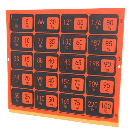 Lurrose 1 Blatt Gewichtsetikett Stickbilder Zubehör Registerkarten Gewichtsaufkleber Für Das Fitnessstudio Gewichtsschild-aufkleber Kleine Aufkleberetiketten Orange Pvc Selbstklebend von Lurrose