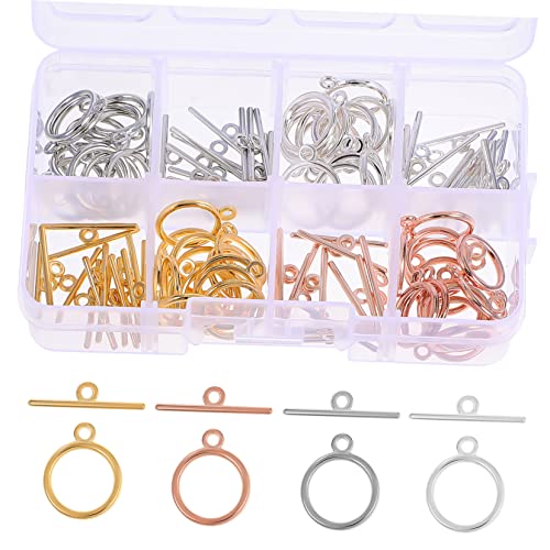 Lurrose Schmuckverbinder 1 Box Knopfkette Für Die Schmuckherstellung Ringbieger Magnetverschlüsse Für Halsketten Halter Sets Größenmesser Haken Sicherungsring Knebelverschlüsse Für Die von Lurrose