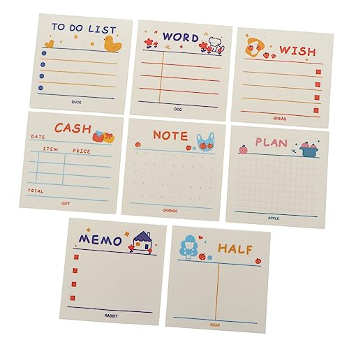 Lurrose 1 Notiz Set Mini Notizen Notizblöcke Haftnotizen Memo Sets Cartoon Aufkleber Nagelaufkleber Klare Haftnotizen Haftnotizblöcke Notizbuch Notizzettel Papier von Lurrose