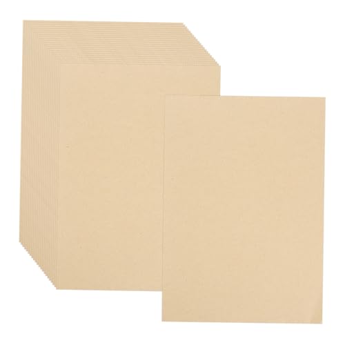 Lurrose 1 Packung Kraftpapier Kartonpapier braunes Druckerpapier braunes Briefpapier Kraftkarton Decoupage Bastelpapier Postkarten zum Versenden Zeichenpapier Zellstoffpapier Khaki von Lurrose