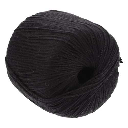 Lurrose 1 Rolle Baumwollfaden Baumwolle Stich mehrfarbiges Garn super dickes Garn faltbar bastelschnur textilgarn strickgarn nähfaden Kammgarngarn tragbares Baumwollgarn die Seide Black von Lurrose