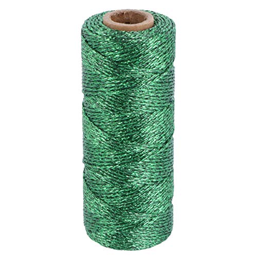 Lurrose 1 Rolle Baumwollseil Drahtwicklung Bänder Makramee-Schnur Haken Schläuche baumwollfaden baumwoll string baumwollschnur Geschenkschnur dekoratives Seil DIY Bastelseil Stoff Green von Lurrose