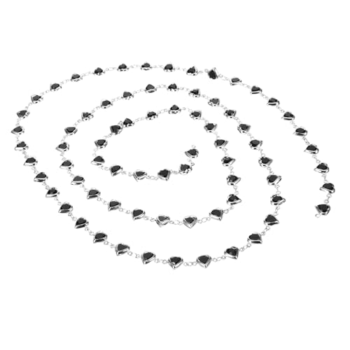 Lurrose 1 Rolle DIY-Schmuckkette schwarze Kette Anhänger für die Schmuckherstellung Halskettenketten Halskettenzubehör selber machen Halskettenherstellung Zubehörketten Metall Black von Lurrose