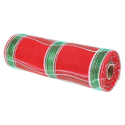 Lurrose 1 Rolle Dekoratives Netzband Seidensamtband Sackleinenband Maschenband für Kränze Stoffbänder kräuseln Fleck ribbon bandfeile bastel material Polyesterbänder Blumenverpackungsband von Lurrose