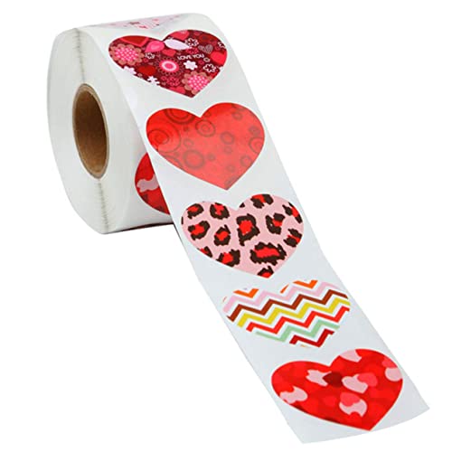 Lurrose 1 Rolle Etikett Schild Band zum Verpacken Brief Geburtstagsaufkleber goldene Herzaufkleber für heart stickers valentine decoration stickern Valentinsaufkleber abdichtende Aufkleber von Lurrose