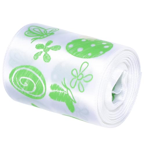 Lurrose 1 Rolle Geschenkband Zum Thema Ostern Wickelband Blumenband Weißes Band Zum Einwickeln Sackleinenband Grünes Band Bänder Zum Verpacken Satinband Builder-nagelgel Polyester Green von Lurrose