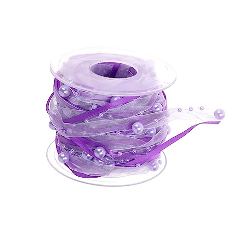 Lurrose 1 Rolle Geschenkband hochzeitsgang dekorationen Hochzeitsdekoration Zeremonie Sackleinen weihnachtsdeko christmas decorations Blumenstraußbänder für Paket Hochzeitsband Violet von Lurrose