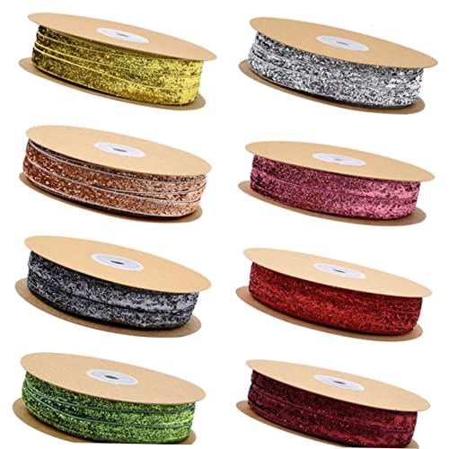 Lurrose 1 Rolle Geschenkverpackungsband Transparentes Band Bastelnetz Wickelband Mit Goldrand Bänder Und Schleifen Kuchenverpackungsband Boutique-haarbänder Glitzerndes Wickelband von Lurrose