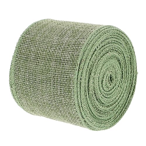 Lurrose Dekoband 1 Rolle Gurtbandimitat Aus Leinen Stolz Schmuck Bänder Zum Basteln Sackleinenband Chiffon Seidenband Ribbon Geschenkbandherstellung Verpackungsband Rustikales Band Polyester Green von Lurrose