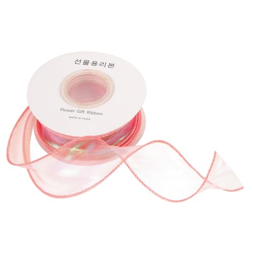 Lurrose 1 Rolle Heimwerken Geschenkpapier zum Geburtstag Bänder umwickeln Verpackung rotes Band seidenband ribbon Geschenkband für den täglichen Gebrauch schneidbares Geschenkband Schleife von Lurrose