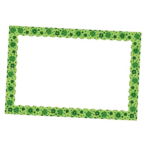 Lurrose 1 Rolle Irischer Grenzaufkleber Schwarze Pinnwand Schwarze Bretter Randbesatz Zum St. Patricks Day St Patricks Day Partydeko Pinnwand Bordürendekor Green Kupferplattenaufkleber von Lurrose