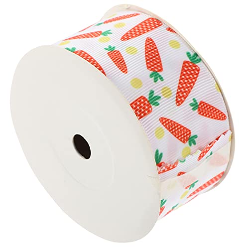 Lurrose 1 Rolle Osterband Geschenkpapier zum Geburtstag Ornamente Band zum Verpacken Quaste DIY Geschenkband Ostern Geschenkbandrolle Ostern beugt Band Ostermittelstücke Band Polyester von Lurrose