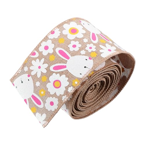 Lurrose 1 Rolle Osterband seidenband ribbon geschenkband verpackung basteln zu ostern orangefarbenes Band Freude Weihnachtsschnur gefälscht Packband Band für Schleifen Polyester von Lurrose