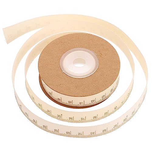 Lurrose 1 Rolle Schleife Bausatz Samtband rot Streifen aus Baumwollband Girlande Quasten seidenband ribbon massstab farbband Blumenverpackungsband Geschenkverpackungsbänder Baumwolle Beige von Lurrose