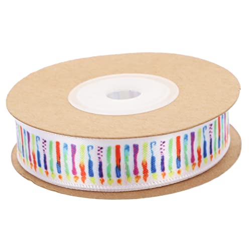 Lurrose 1 Rolle Schleife Geburtstag Wickelband Karte Wandgemälde wimpelkette einschulung seidenband farbband ribbon Hochzeitsband Geschenkverpackungszubehör Band für DIY Polyester von Lurrose