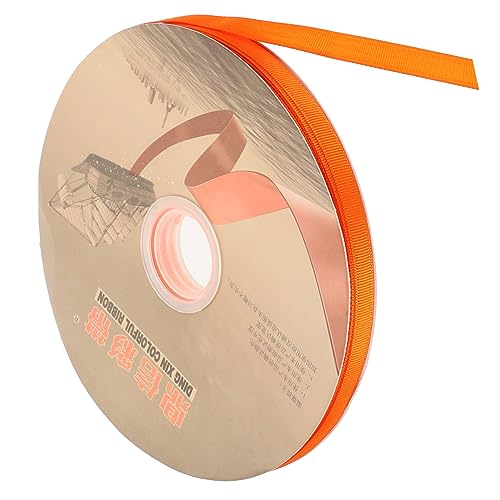 Lurrose 1 Rolle Schleife seidenband ribbon Festliches Band home dekoration hausdeko Bogen Minze Burgund geschenkband hochzeitsgeschenke dekoratives Band Partygebrauchsband Polyester Orange von Lurrose