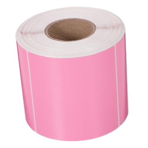 Lurrose 1 Rolle Thermoetikettenpapier Direkte Thermal- Spender Versandetiketten Barcode Inhaber Selbstklebende Adressetiketten Runde Aufkleberetiketten Kreis Rollo-label Post- Mailing Rosa von Lurrose