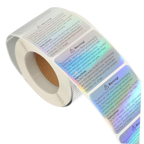 Lurrose 1 Rolle Warnaufkleber Etiketten Wachsbrenner Kerzengläser Kuschelduftverstärker Schmelzer Sojawachs Für Die Kerzenherstellung Wachswärmer Schmelzen Colorful Laserpapier von Lurrose