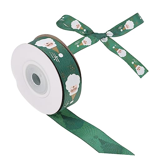 Lurrose 1 Rolle Weihnachtsband ribbon bandfeile weihnachtsgeschenkband Geschenkverpackungsband christmas décor Tür Weihnachtsgeschenkdekorationen Geschenkbänder Schleife Polyester Green von Lurrose