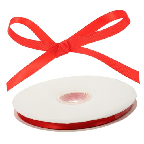 Lurrose 1 Rolle handgemachtes Weben seidenband ribbon geschenkkisten kuchenbox verkleidung Fleck wickeln Karte für ihr Multifunktions-Bastelband verschleißfestes Geschenkband Polyester rot von Lurrose