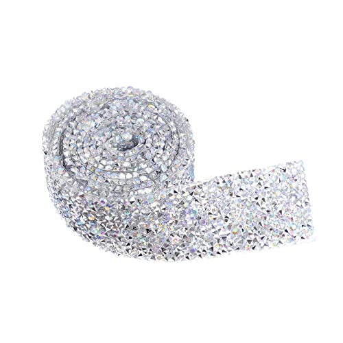 Lurrose 1 Rolle Diamant-klebeband Für Hochzeiten Strass-klebeband Diamant-netz Selbstklebende Rückseite von Lurrose