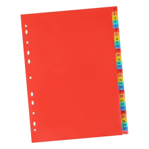 Lurrose 1 Satz A4-registerteiler Aufkleber Brieflochteiler 6 Tab-teiler Loseblatt-marker Trennzeichen Tragbar Markierungen 3 Ringbuchtrenner Mit Laschen A5 Bindemittel Karteikarten Pvc von Lurrose