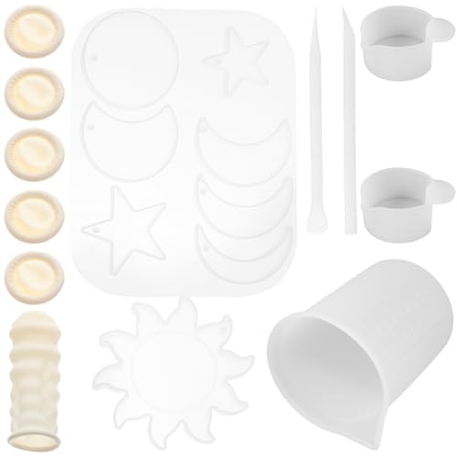 Lurrose 1 Satz Anhängerform bastelzeug handwerkskunst silikonform gießform dekoanhänger Schmuckset Regalteiler Kerzenformen Schmuck-Kits Zange hängende Dekorform Schmuckformen Kieselgel von Lurrose