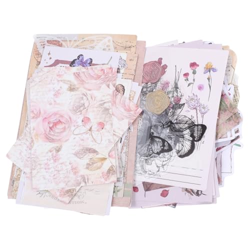 Lurrose 1 Satz Aufkleber Material paket Scrapbooking Handbuchaufkleber Lieferungen Schrott Laptop-Aufkleber scrapbook paper the washi tape hand papier dekorative Papiere das Haustier von Lurrose