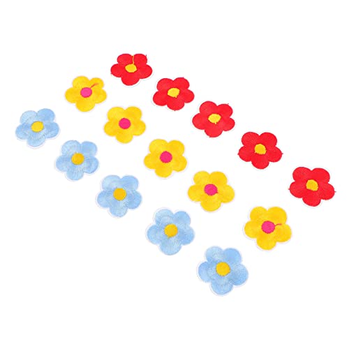 Lurrose 1 Satz Aufnäher Bestickte Sonnenblumen Stickerei Kunstblumen Häkelblumen Kunstblumen Kleidungsdekor Stickmaschine Nähapplikation Bekleidungsstoff 15 Stück von Lurrose