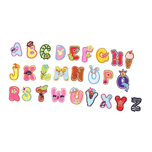 Lurrose 1 Satz Buchstaben Stoff aufkleber bunt Brief Flicken für Jacken Applikationen Patch selbst gestickte Aufnäher Stickereiflecken Stoffflicken für Kleidung Polyester Lurrose 1 Satz Buchstaben Stoff aufkleber bunt Brief Flicken für Jacken Applikationen Patch selbst gestickte Aufnäher Stickereiflecken Stoffflicken für Kleidung Polyester von Lurrose