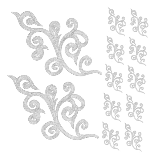 Lurrose 1 Satz Dekorative Patch Aufkleber Nähzubehör DIY Nähen Basteln Stickerei Applikation Gestickte Applikationen Gestickte Abziehbilder Stickerei Aufkleber Polyester 12 Stück von Lurrose