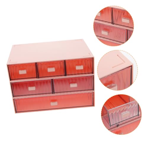 Lurrose 1 Satz Desktop-organizer Und Speicher Dekorativer Tischorganisator Schreibtisch-organizer Mit Büroklammern Schreibtisch Für Büro Stapelschubladen Schubladen Fürs Büro Rosa Pp von Lurrose