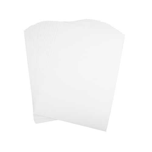 Lurrose 1 Satz Druckerpapier Durchscheinendes Pauspapier Glänzendes Kartonpapier Silikon-gummi Etikettenaufkleber Bedruckbar Gummi-schneidebrett Silikonpapier Pvc-matte Pp Weiß 30 Blatt von Lurrose