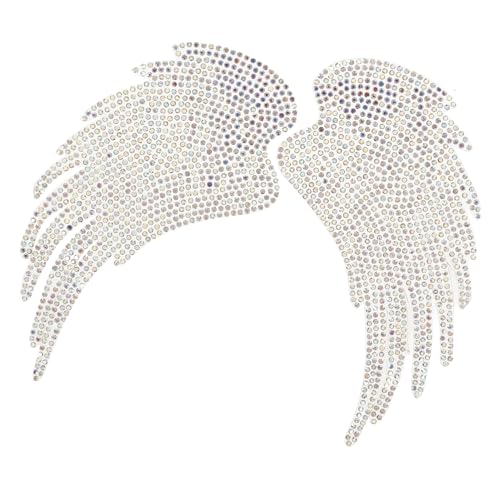 Lurrose 1 Satz Flügelfleck Engelsflügel Patches Flügelaufnäher Mit Pailletten Engelsflügel Basteln Kleiderpatch Aus Strass Aufnäher Basteln Strass-patches Transparent Strasssteine 2st von Lurrose