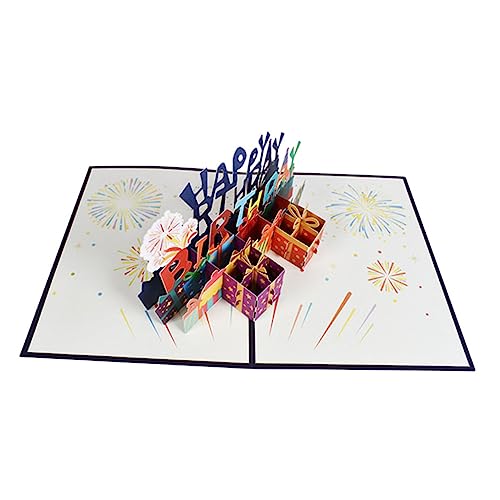 Lurrose 1 Satz Geburtstagskarte 3D-Karten zum Geburtstag danke geschenkkarten Grußkarten Klappkarten happy birthday karten happy birthday card Pop-up-Karten geburtstag 3d karten Papierstau von Lurrose