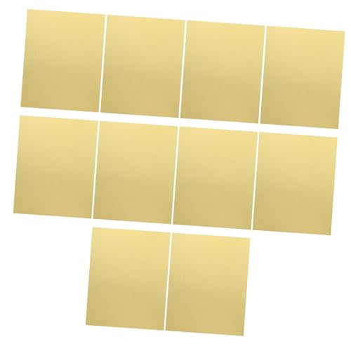 Lurrose 1 Satz Goldener Einseitiger Karton Braunes Papier Geschenkpapier Schreibwarenpapier Leicht Faltbares Papier Karton Papier Zum Basteln Goldmetallic Papier 10 Stück von Lurrose