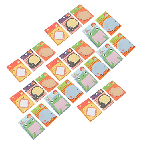 Lurrose 1 Satz Haftnotiz Notizhefte Nootbook Mit Aufkleber Memo Pads Mit Tiermotiven Noteboon Tierbotschaftsnotiz Schöne Memo-sticker Notizblock Kleine Notizbücher 3x5 Papier Colorful 25st von Lurrose