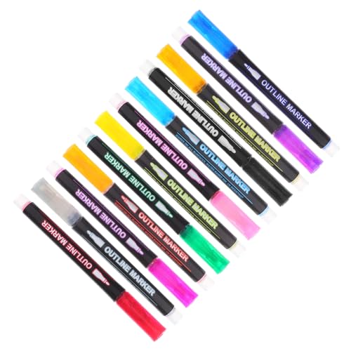 Lurrose 1 Satz Handkonto-text Marker Kuchen Pappbecher Tragbares Brillenetui Biegsame Dekoration Aufkleber Leuchtmarker Set Notizbuch Marker Stifte Selber Machen Textmarker Plastik 12st von Lurrose