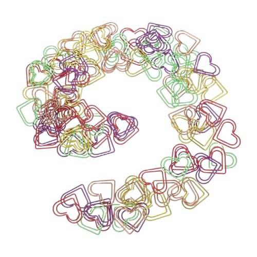 Lurrose 1 Satz Herzförmige Büroklammer Herz-büroklammern Zum Basteln Herz-büroklammern Zum Organisieren Herz-büroklammern Für Dokumente Herz-büroklammern Für Studenten Eisen 100st von Lurrose